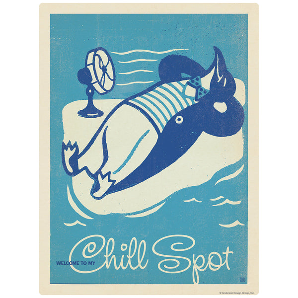 Penguin Chill Spot Decal
