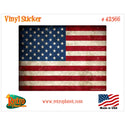 American Flag Distressed Vinyl Sticker