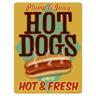 Hot Dogs Plump Juicy Fresh Vinyl Sticker