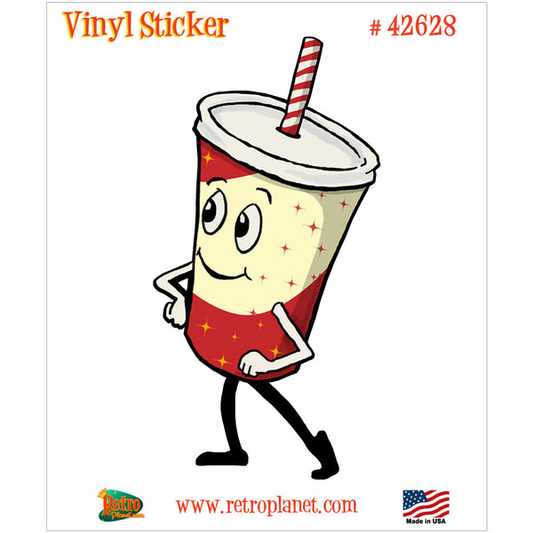 Soda Cup Dancing Snack Vinyl Sticker