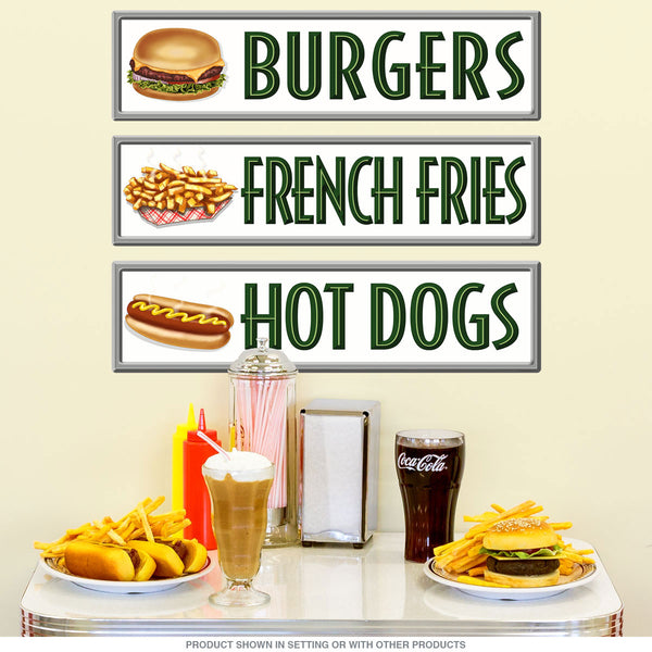 Hot Dogs Diner Food Grill Menu Wall Decal