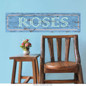 Roses Flower Wood Look Wall Decal