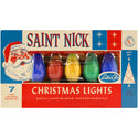 Saint Nick Christmas Lights Wall Decal
