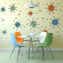 Atomic Starburst And Accents 50s Style Decals Large Set 50 Plus