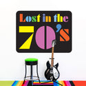 Lost In The 70s Funky Stencil Wall Decal