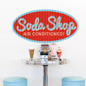 Soda Shop Fluted Look Oval Wall Decal