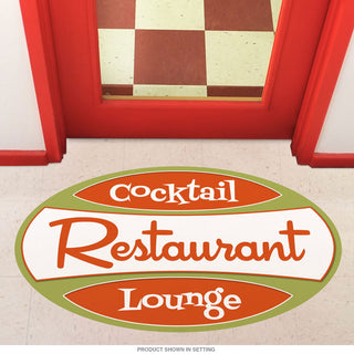 Restaurant Cocktail Lounge Oval Floor Graphic