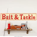 Bait Tackle Rustic Fishing Wall Decal Red