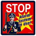 Stop Alarm System In Use Police Vinyl Sticker