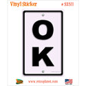 Oklahoma OK State Abbreviation Vinyl Sticker