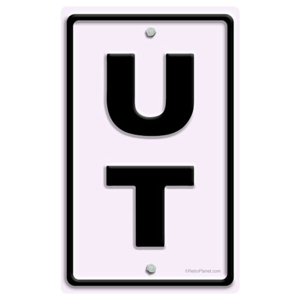 Utah UT State Abbreviation Vinyl Sticker