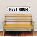 Rest Room Embossed Look Wall Decal