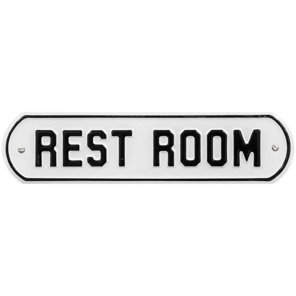 Rest Room Embossed Look Wall Decal
