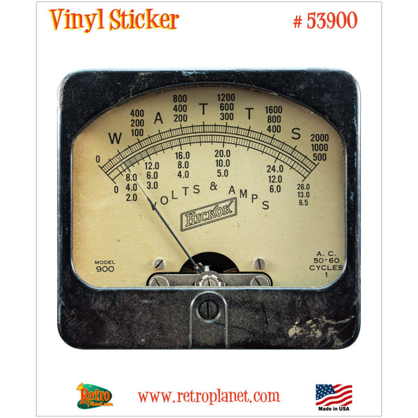 Hickok Volts and Amps Machine Vinyl Sticker