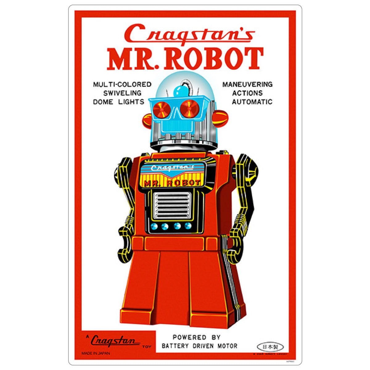 retro robot poster