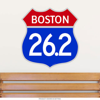 Boston 26.2 Shield Wall Decal