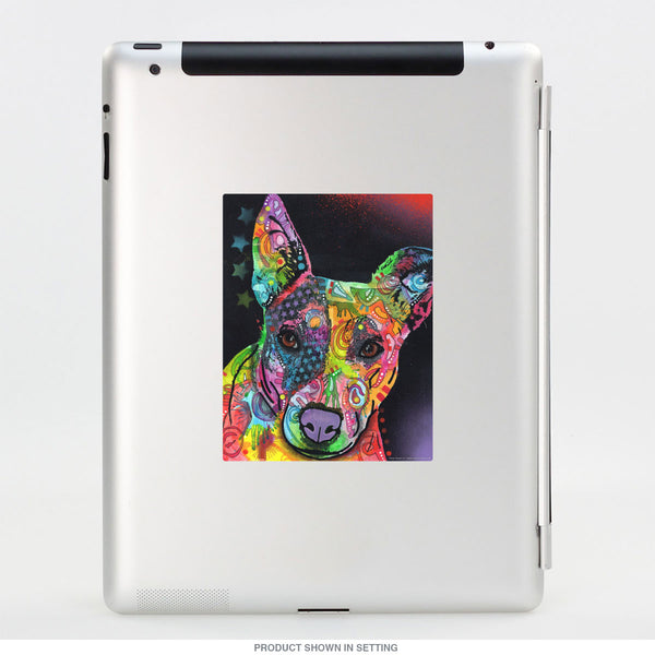 Starry Bull Terrier Dog Dean Russo Vinyl Sticker