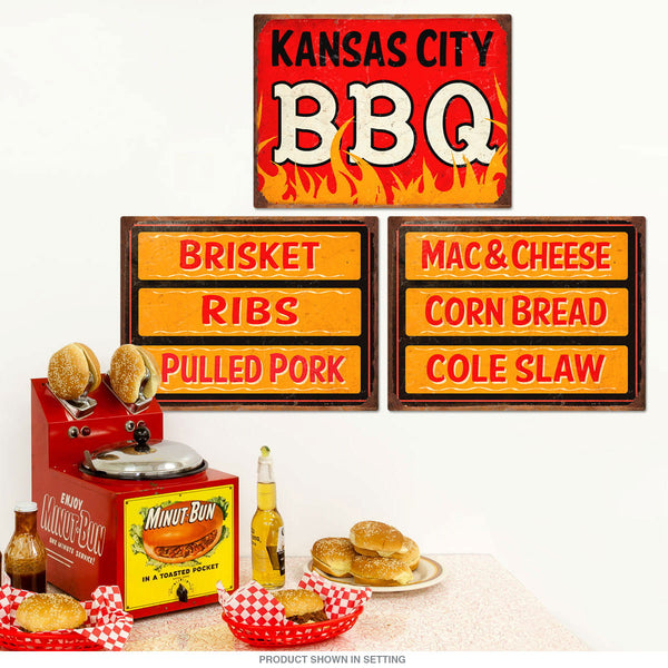 Kansas City BBQ Southern Menu Wall Decal Set