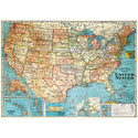 United States Territories Map Vintage Art Poster