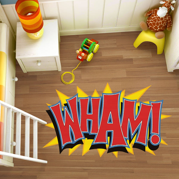 Wham Comic Book Sound Cut Out Floor Graphic