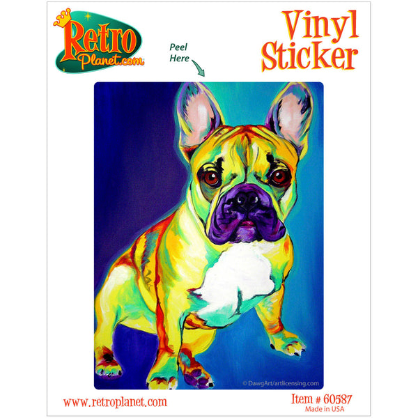 Tugboat French Bulldog Dog Vinyl Sticker