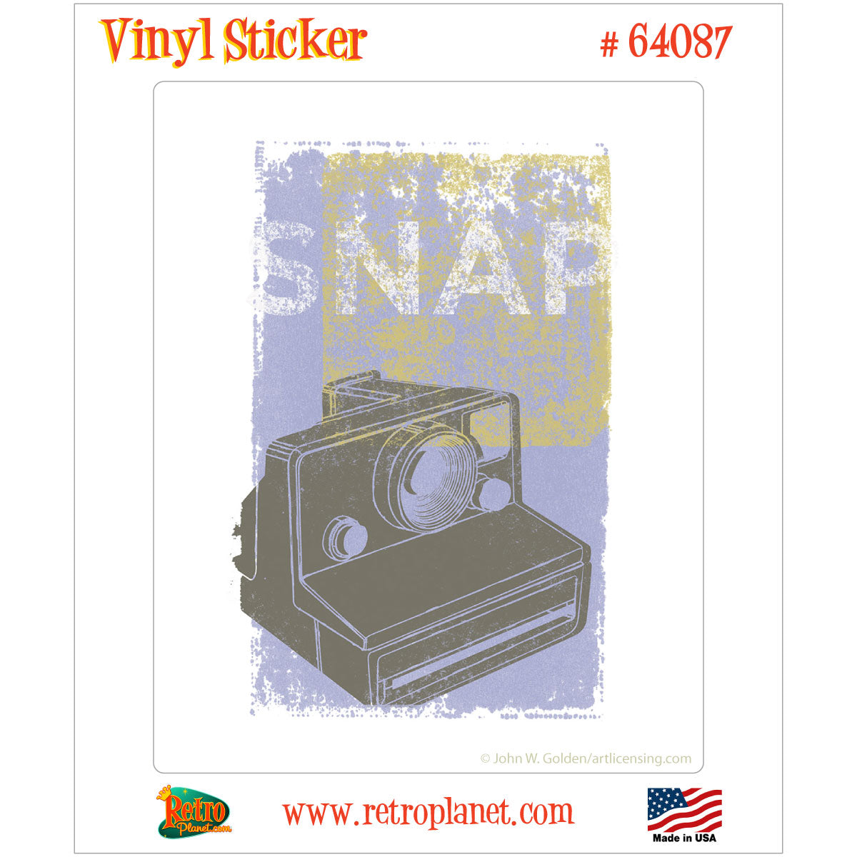 Instant camera vinyl sticker