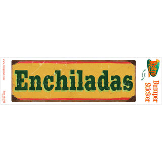 Enchiladas Mexican Food Vinyl Sticker Yellow