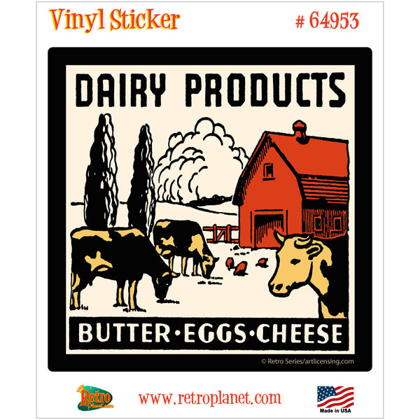 Dairy Products Butter Eggs Cheese Vinyl Sticker