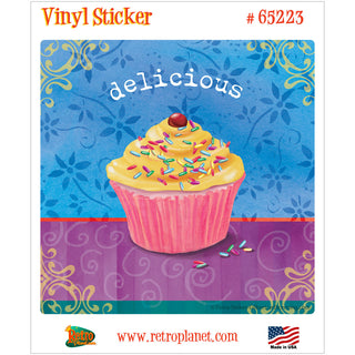 Delicious Cupcake Artwork Vinyl Sticker