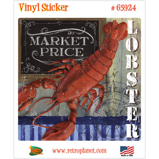 Lobster Market Price Seafood Vinyl Sticker