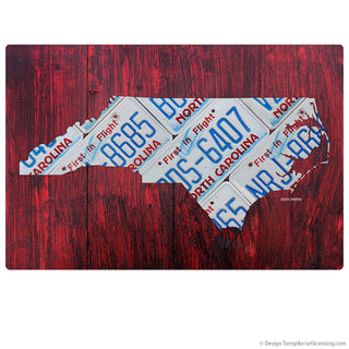 North Carolina License Plate Style State Wall Decal
