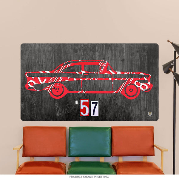 57 Chevrolet License Plate Style Wall Decal