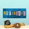 My Fan Cave License Plate Style Wall Decal