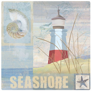 Seashore Lighthouse Beach Collage Vinyl Sticker