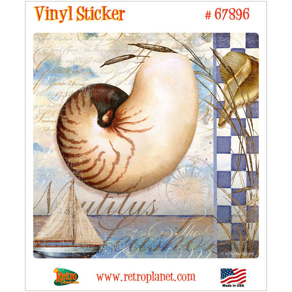 Nautilus Seashore Shell Dreams Vinyl Sticker