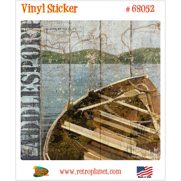 Row Boat Hunting Open Season Vinyl Sticker