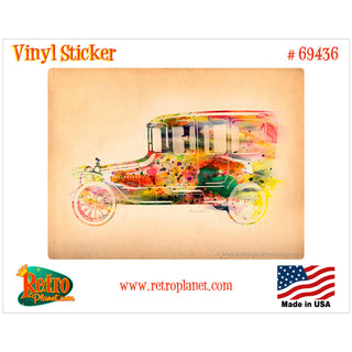 Old Fashioned Rainbow Car Vinyl Sticker