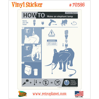 How To Build An Elephant Lamp Vinyl Sticker