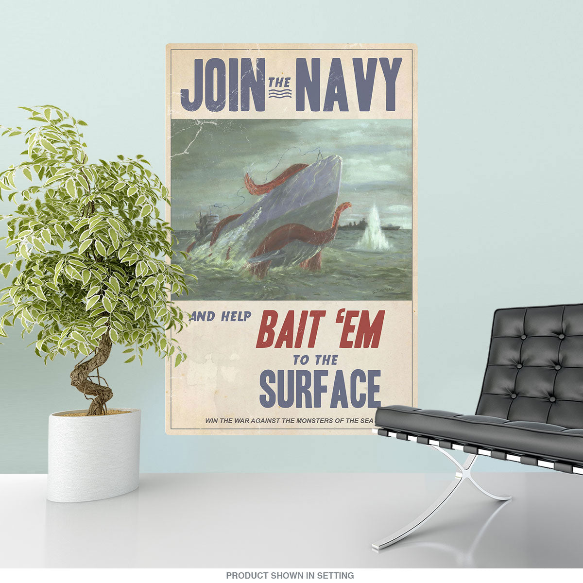 Join The Navy Sci-Fi Propaganda Vinyl Sticker