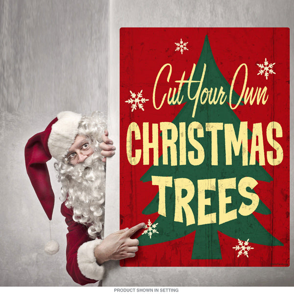 Cut Your Own Christmas Trees Wall Decal