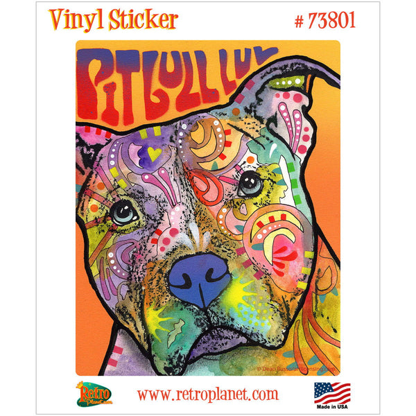 Pit Bull Luv Dog Dean Russo Vinyl Sticker