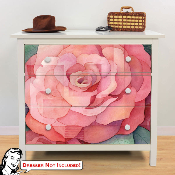 Rose Artistic Flowers IKEA HEMNES Dresser Graphic