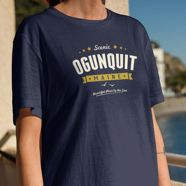 Ogunquit Maine Beautiful Place By The Sea T-Shirt, Adult Unisex Sizes S - XXL, 100% Cotton, Maine T-shirts