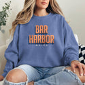 Sweatshirt; Bar Harbor Maine Retro Design Sweatshirt, Adult Unisex, S-XXL, Cotton Poly Blend, Maine Sweatshirts