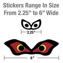 Spooky Eyes Halloween Craft Vinyl Sticker Set of 25