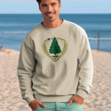 Maine Shield Star & Pine Tree Sweatshirt, Adult Unisex, S-XXL, Cotton Poly Blend, Maine Sweatshirts