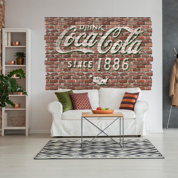 Coca-Cola Since 1886 Ghost Sign Graphic Faux Brick Mural