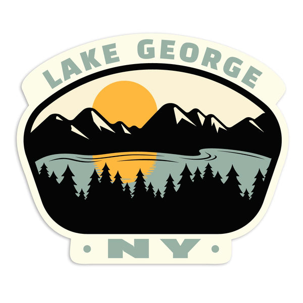 New York Lake George Rolling Hills Die Cut Vinyl Sticker NY Decal