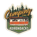Adirondacks Camping Time New York Die Cut Vinyl Sticker NY Decal