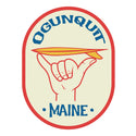 Maine Cowabunga Surfing Die Cut Vinyl Sticker Ogunquit or York Beach